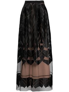 Alberta Ferretti прозрачная многослойная юбка макси