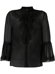 Alberta Ferretti топ с расклешенными манжетами
