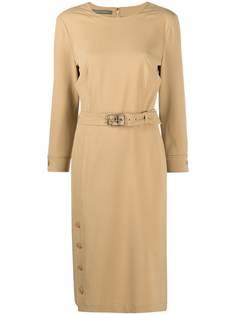 Alberta Ferretti платье миди с поясом