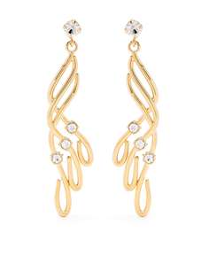 Alberta Ferretti серьги с кристаллами
