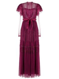 Alberta Ferretti платье со вставками