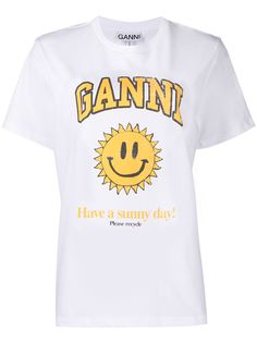 GANNI футболка с принтом Have A Sunny Day