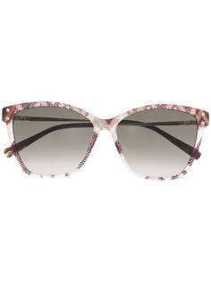 MISSONI EYEWEAR солнцезащитные очки в квадратной оправе с узором зигзаг