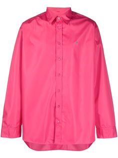 Raf Simons рубашка на пуговицах с вышитым логотипом