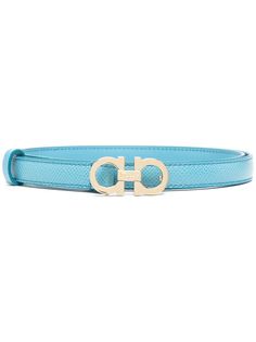 Salvatore Ferragamo узкий ремень с декором Gancini