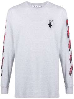 Off-White футболка с длинными рукавами и полосками