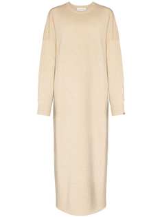 Extreme Cashmere кашемировое платье миди с круглым вырезом