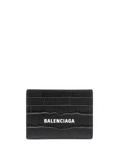 Balenciaga картхолдер с тиснением под крокодила