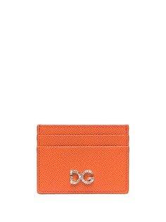 Dolce & Gabbana картхолдер с логотипом и стразами