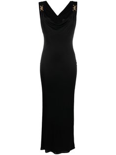 Versace вечернее платье из джерси с декором Medusa