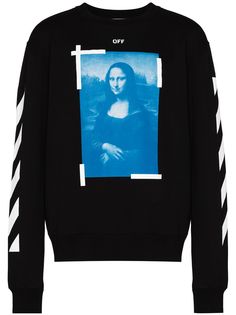 Off-White толстовка с принтом Mona Lisa