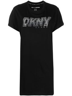 DKNY футболка с декорированным логотипом