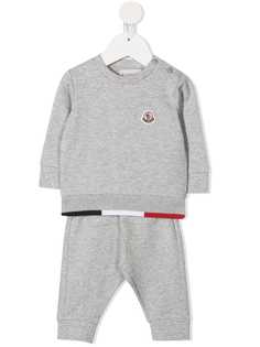 Moncler Kids спортивный костюм с нашивкой-логотипом