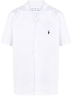 Off-White рубашка с вышитым логотипом