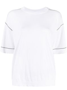Brunello Cucinelli футболка с декором Monili
