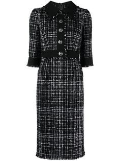 Dolce & Gabbana твидовое платье миди