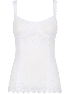 Dolce & Gabbana топ без рукавов с вышивкой
