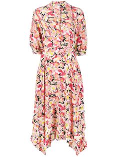 Stella McCartney платье с цветочным принтом и асимметричным подолом