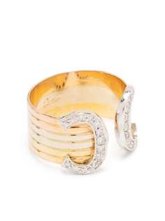 Cartier кольцо из желтого золота с логотипом CC