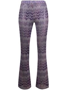 Missoni Mare брюки с вышитым узором зигзаг