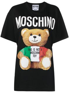 Moschino футболка с логотипом и принтом Teddy Bear