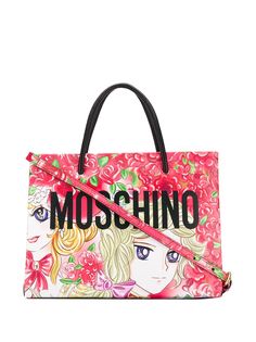 Moschino сумка-тоут с графичным принтом