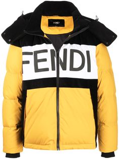 Fendi пуховик с логотипом