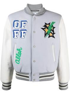 Off-White LEATHER VARSITY HIGH RISE GREEN
