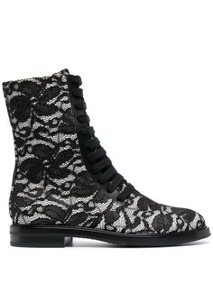 Casadei кружевные ботинки