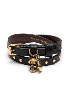 Alexander McQueen браслет с подвеской Skull