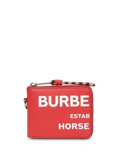 Burberry кошелек на молнии с принтом Horseferry