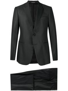 Emporio Armani жаккардовый костюм с однобортным пиджаком