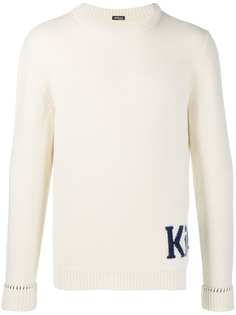 Kiton кашемировый джемпер с логотипом