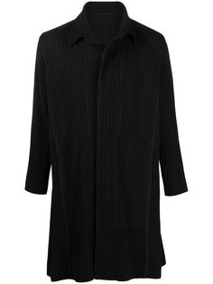 Homme Plissé Issey Miyake pleated button-up coat