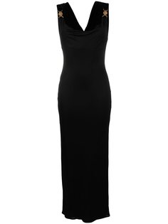 Versace вечернее платье из джерси с декором Medusa