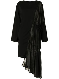Yohji Yamamoto платье с присборенной вставкой