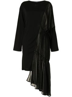 Yohji Yamamoto платье с присборенной вставкой