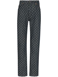 Gucci Eco washed jacquard straight leg jeans