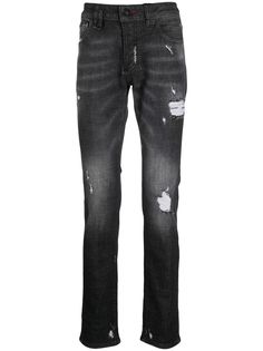Philipp Plein прямые джинсы с декоративной строчкой