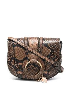 See by Chloé мини-сумка Hana со змеиным принтом