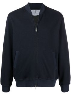 Brunello Cucinelli свитер на молнии с воротником в рубчик