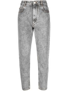 Isabel Marant Étoile укороченные джинсы из вареного денима