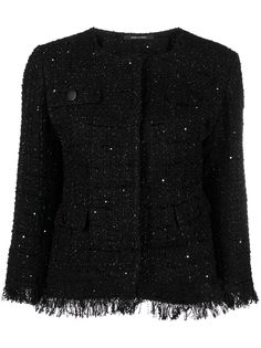 Tagliatore embroidered fitted jacket