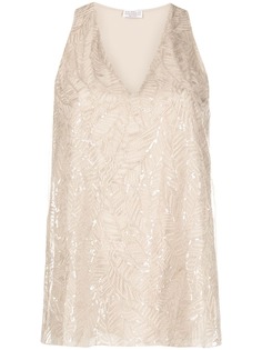 Brunello Cucinelli топ без рукавов с бисером