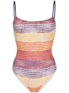 Missoni Mare полосатый купальник с эффектом металлик