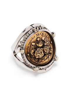 Alexander McQueen кольцо с гравировкой