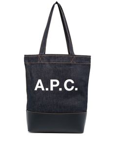 A.P.C. джинсовая сумка-тоут с логотипом