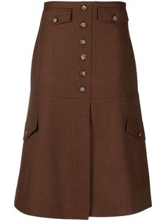 Victoria Beckham multi-pocket midi skirt