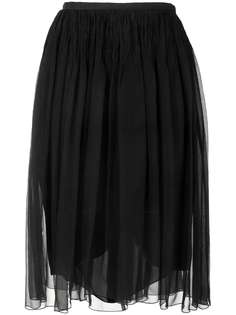 Chanel Pre-Owned прозрачная юбка со сборками