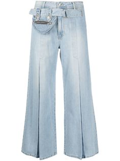 SJYP широкие джинсы с поясом